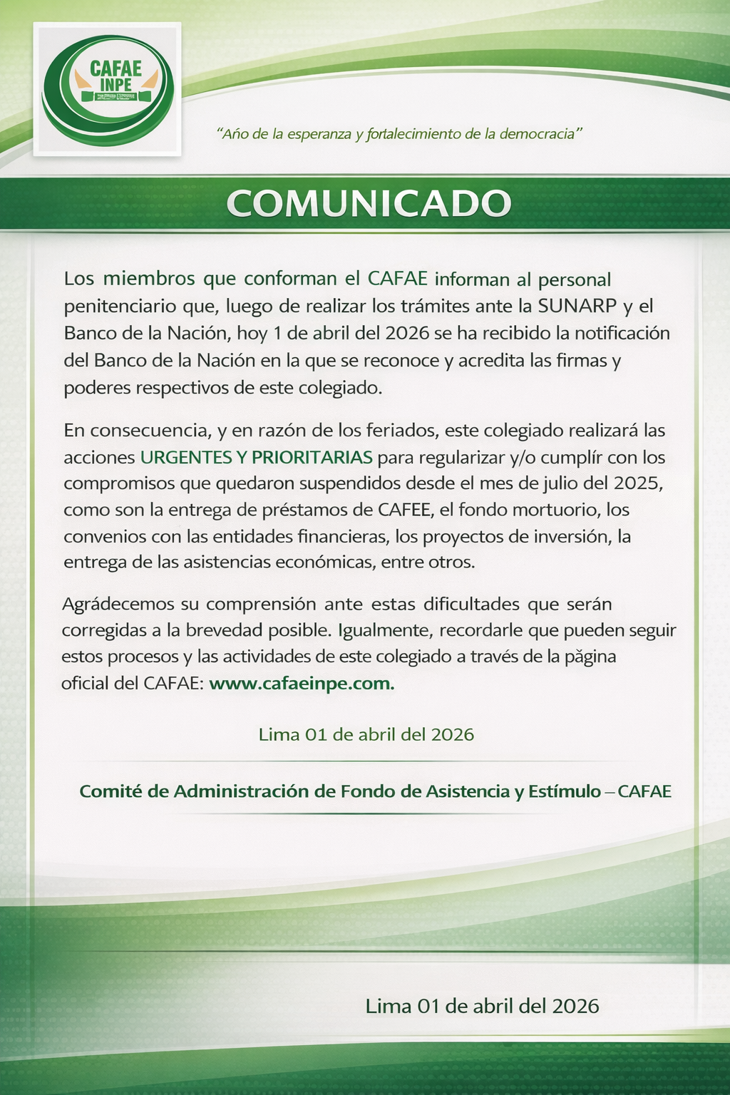 comunicado